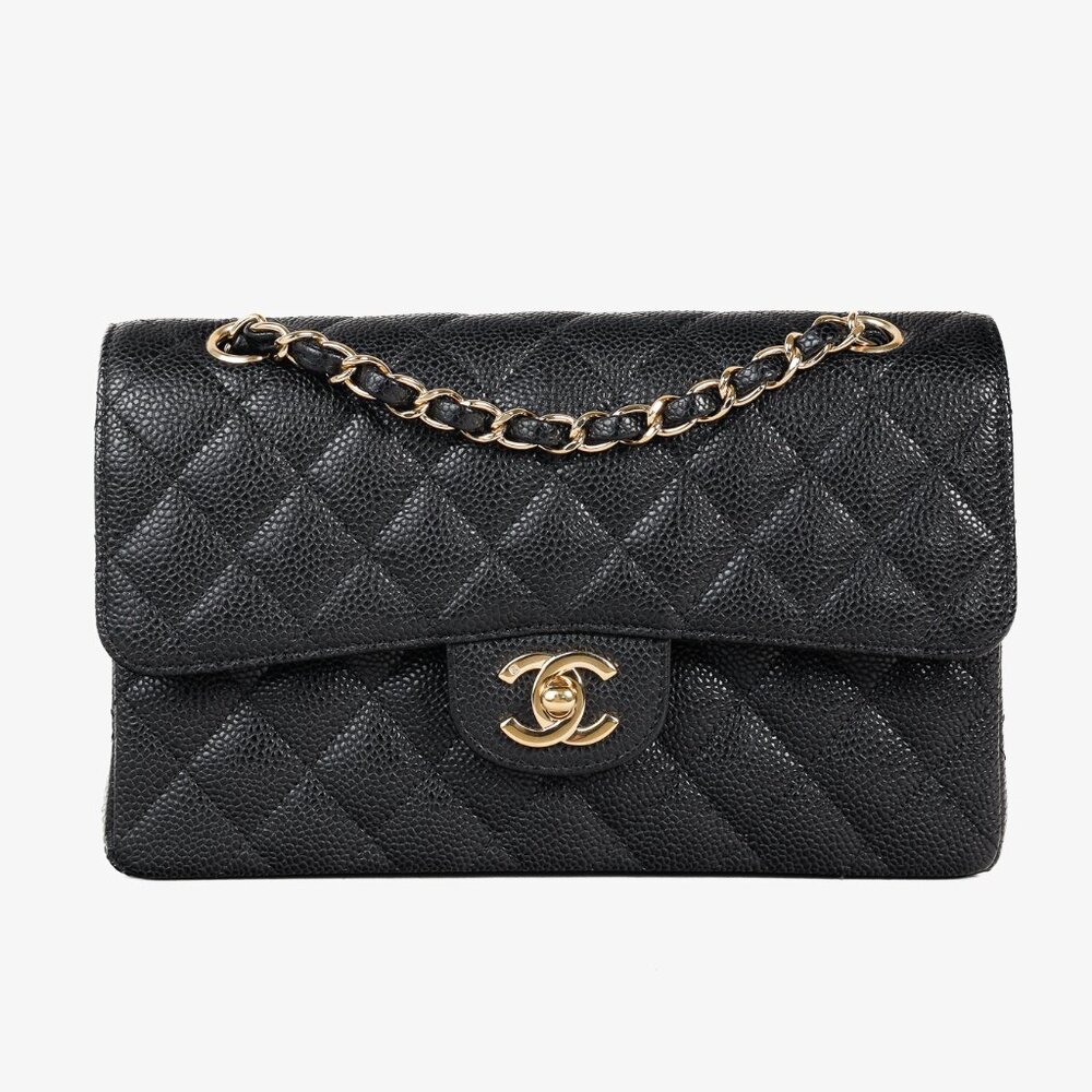 Chanel Small Black Caviar Classic Double Flap Bag